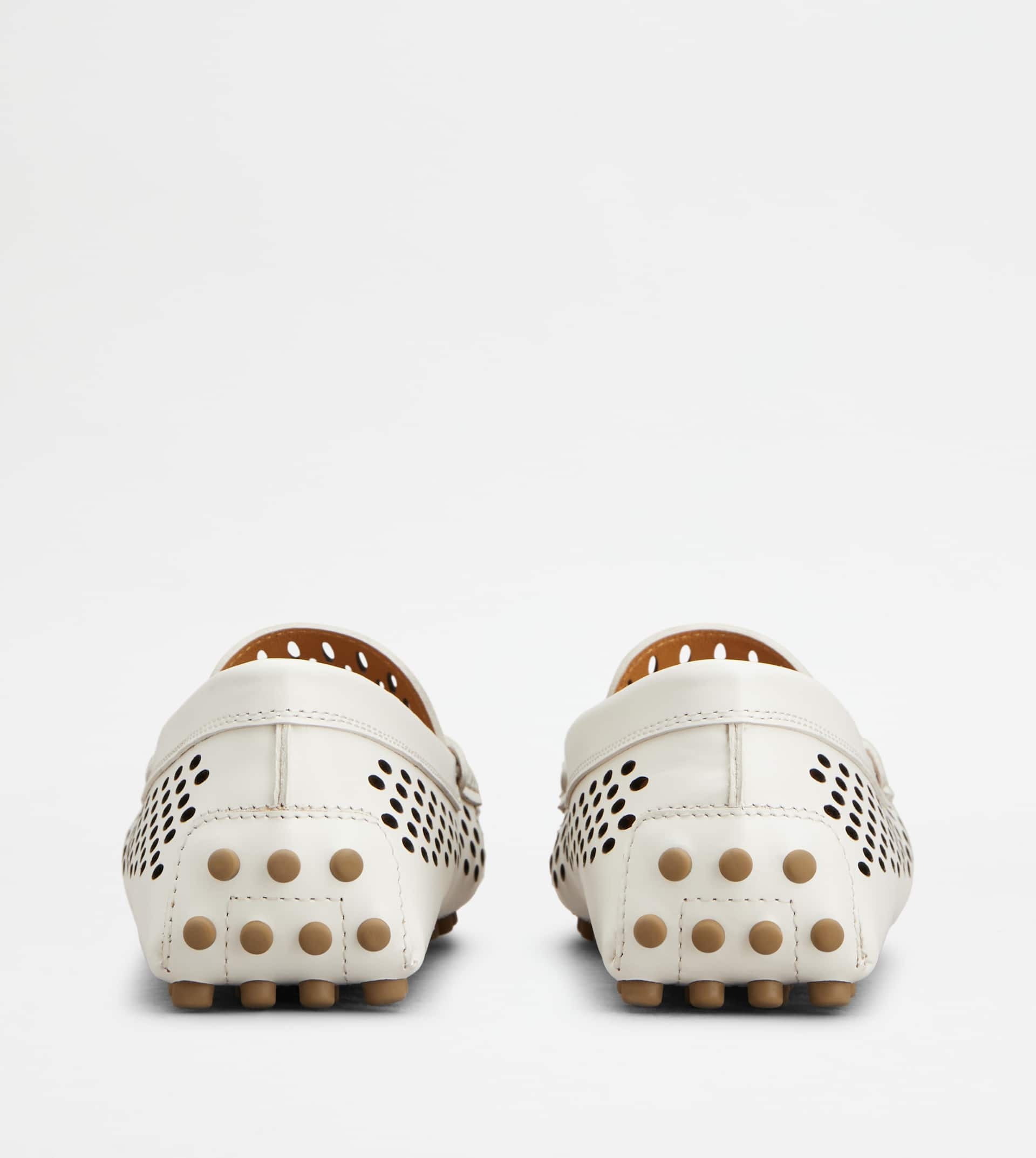 GOMMINO DRIVING SHOES IN LEATHER - WHITE - 2