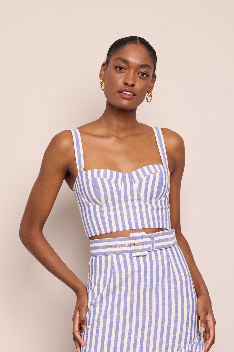 Cara Cara Claudine Top
Add To Your Claudine Collection In This Vibrant Blue Stripe outlook