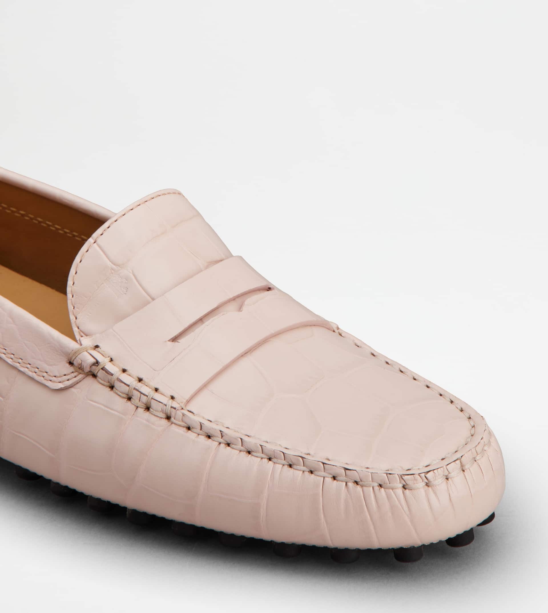GOMMINO DRIVING SHOES IN LEATHER - PINK - 6