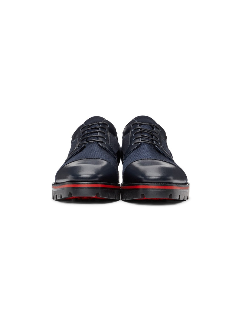 Christian Louboutin Navy Mika Sky Flat Derbys outlook