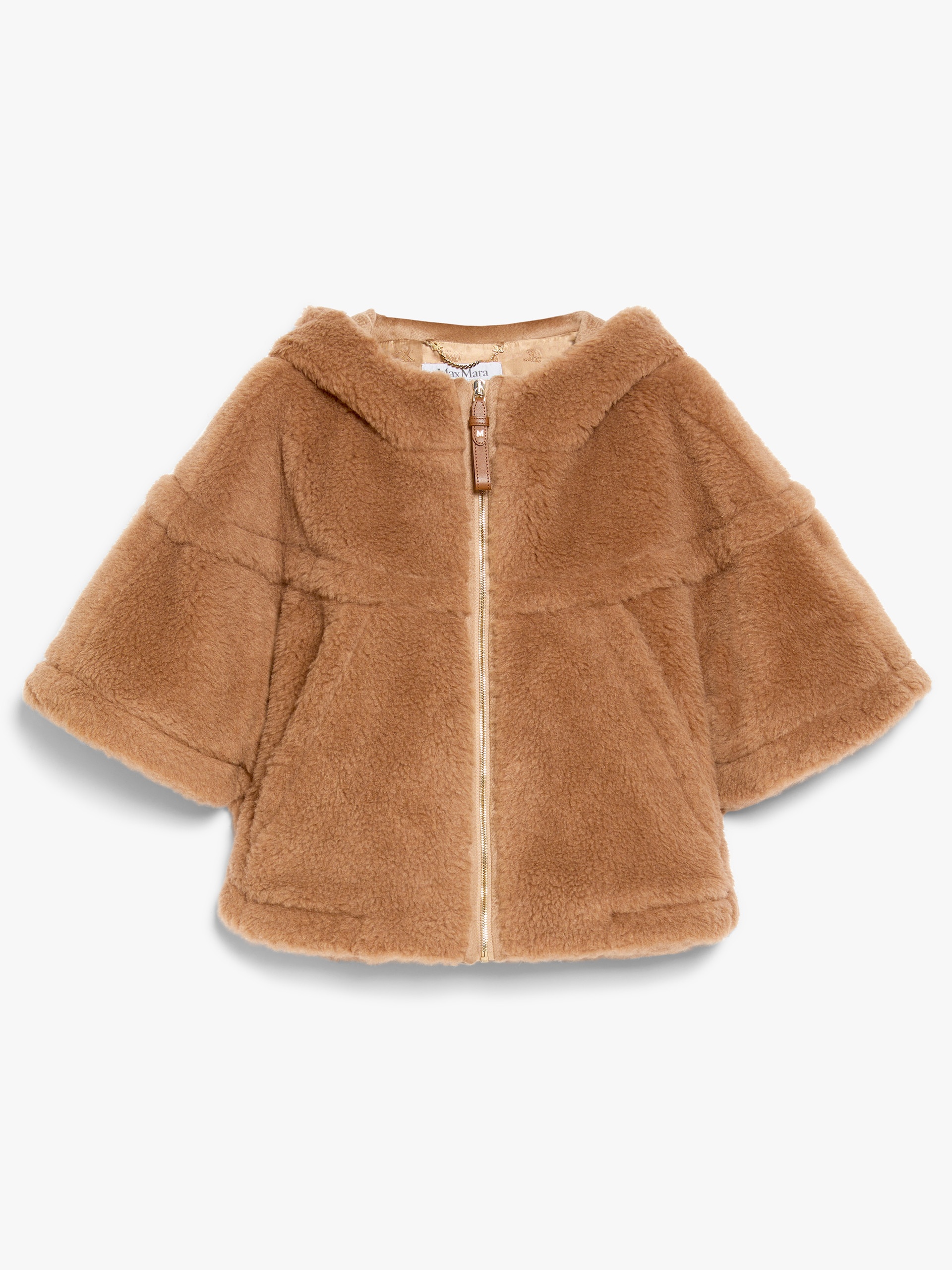 PETALO Teddy fabric boxy cape - 1