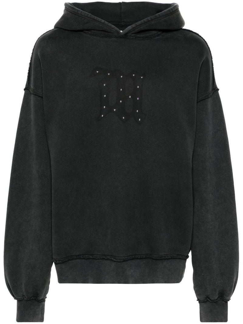 logo-print cotton hoodie 1