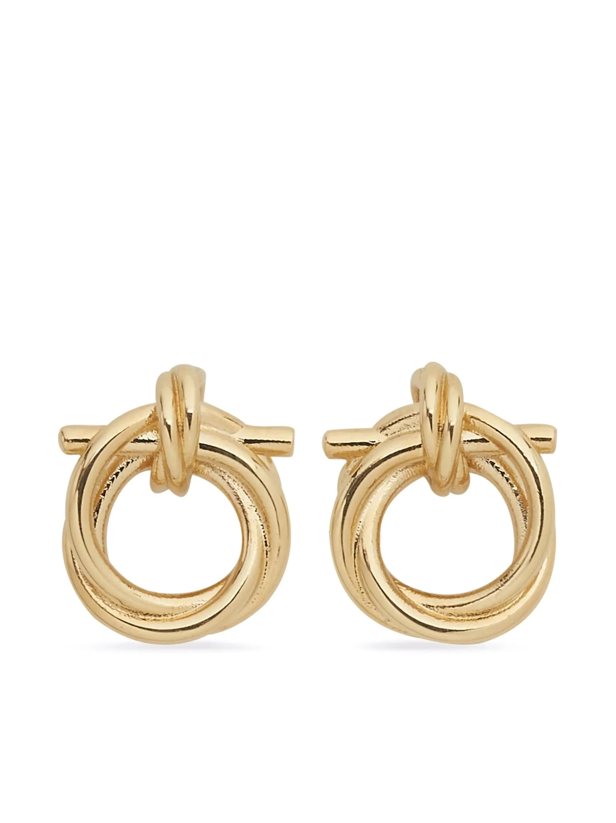 Gancini twisted hoop earrings - 1