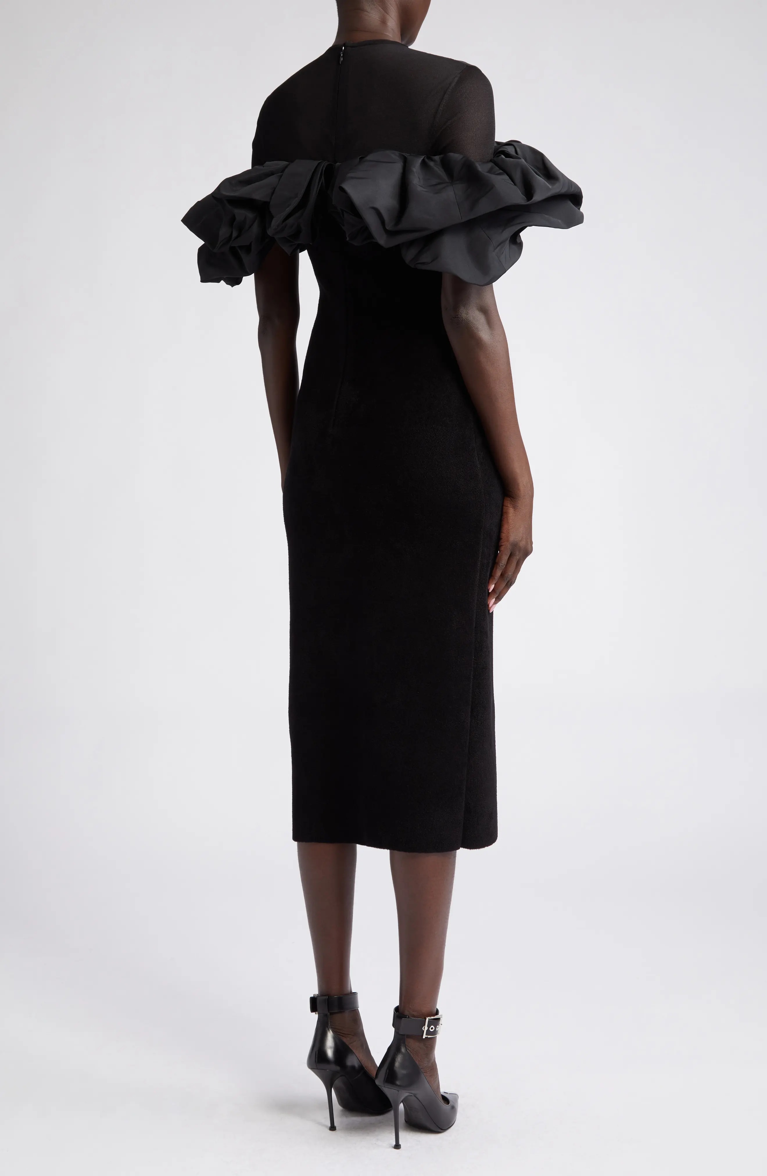 関税送料込Alexander McQueen Ruffle Midi Dress Alexander McQueen Ruffle Midi Dress | nordstrom | REVERSIBLE