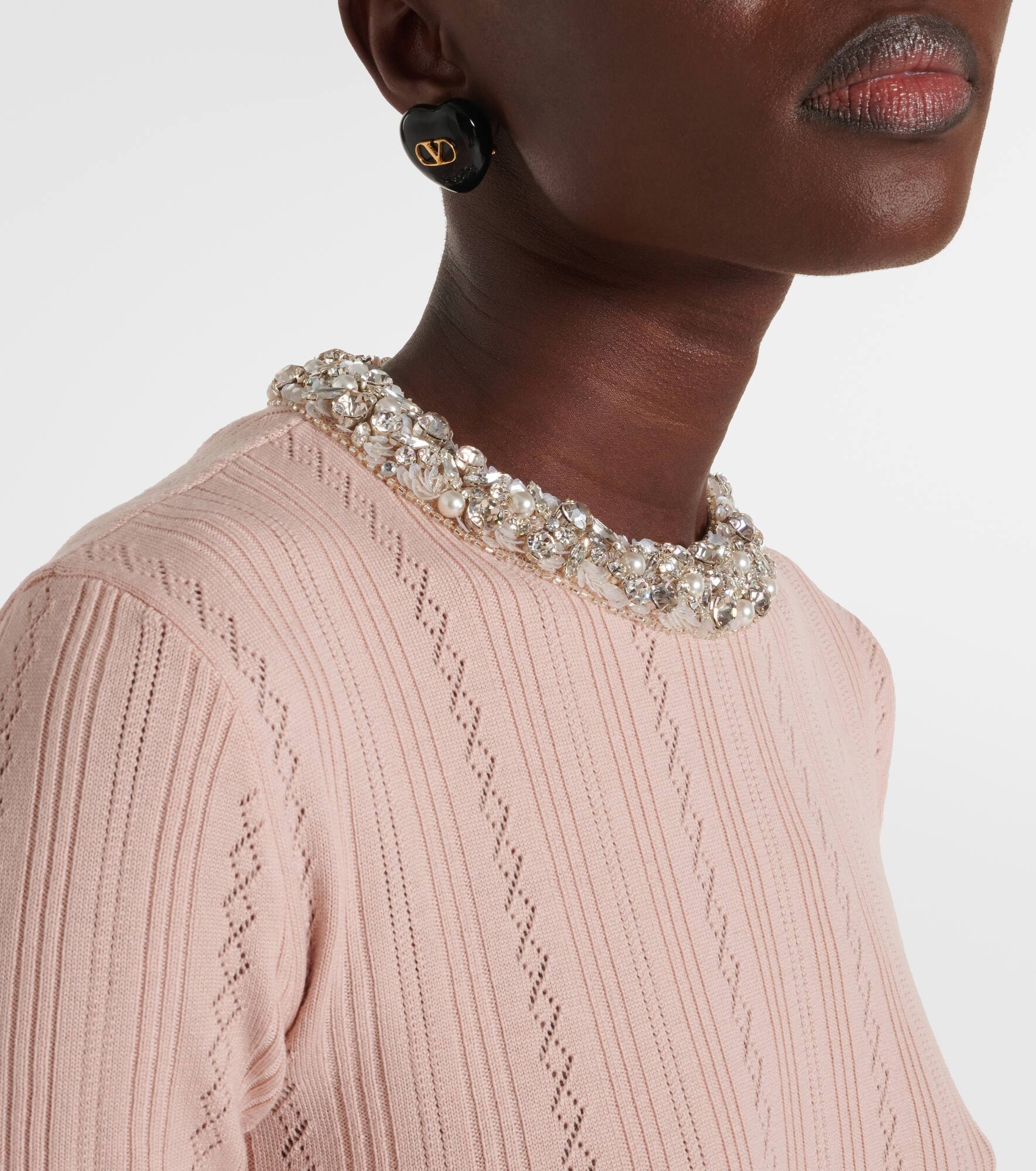 Embellished virgin wool sweater - 4