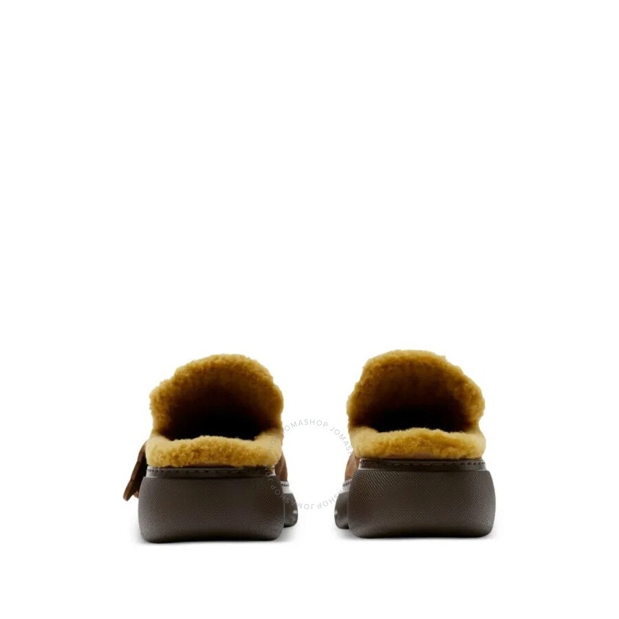 Burberry Stony Suede and Shearling Stony Mules - 2
