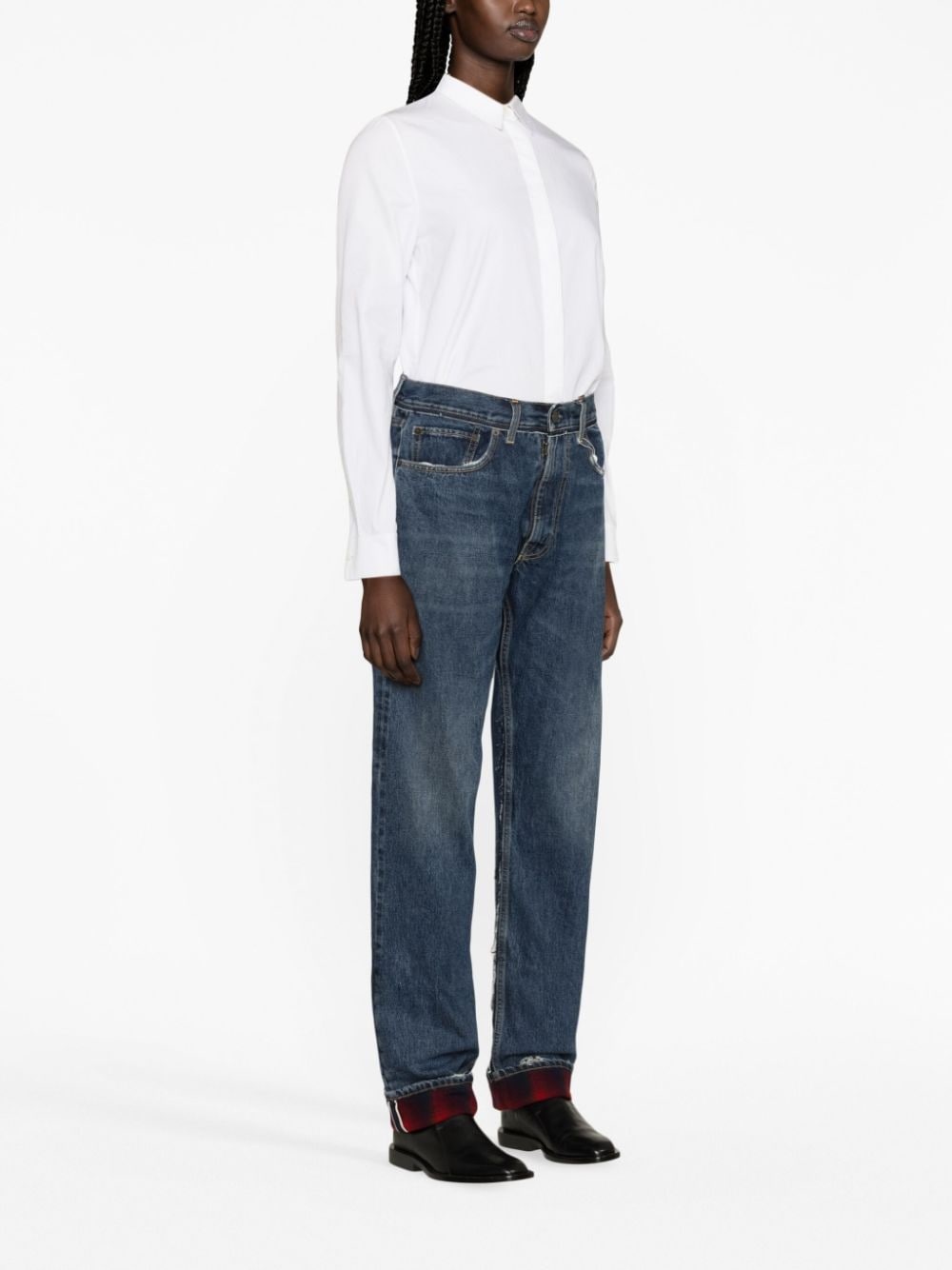 ripped straight-leg jeans - 3