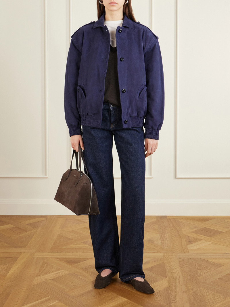 BLAZÉ MILANO Viva Charlie Padded Suede Bomber Jacket outlook