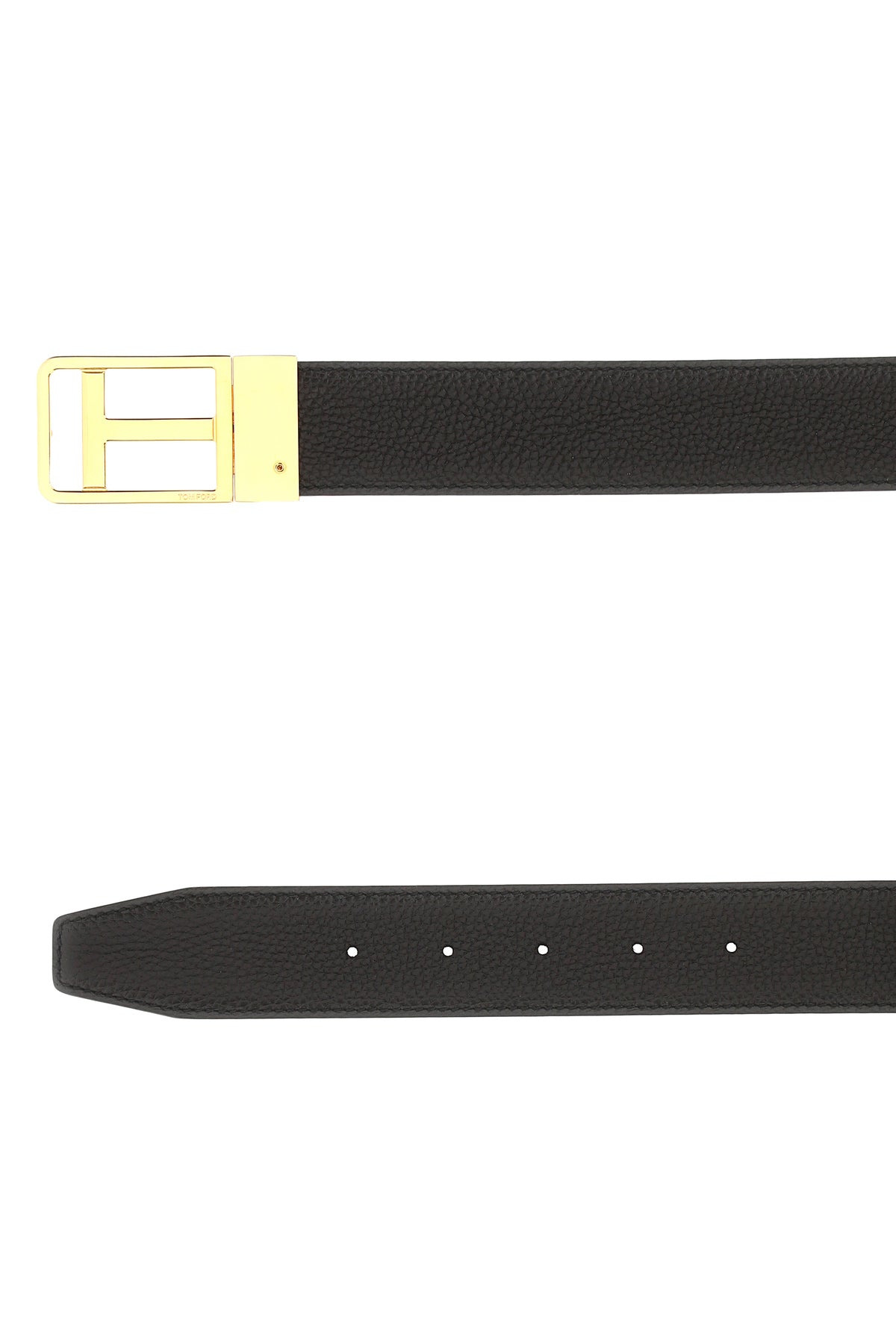 Black leather belt - 2