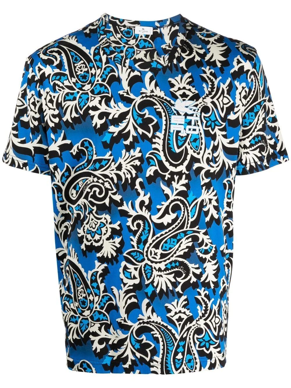 abstract print cotton T-shirt - 1