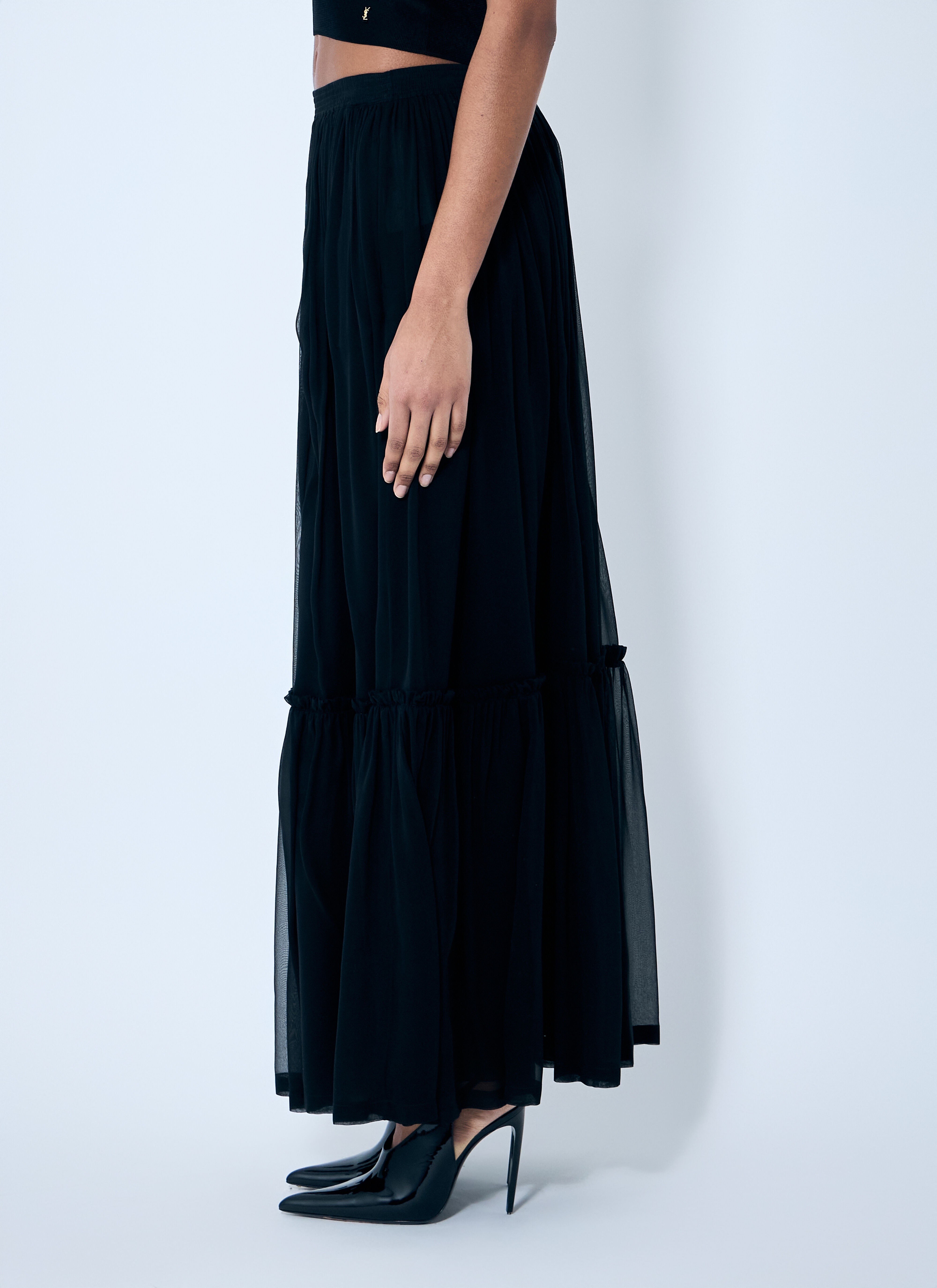 Ruffled Silk Skirt - 3