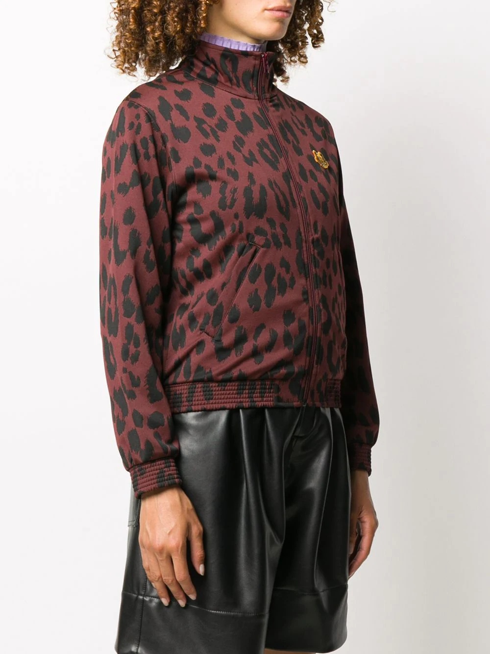 leopard print zipped jacket - 3