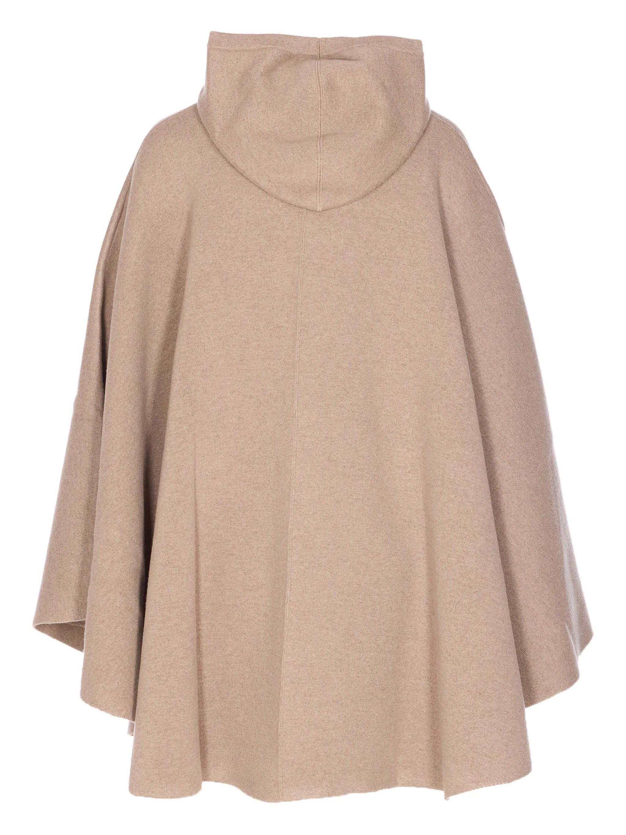 hooded cashmere cape - 2