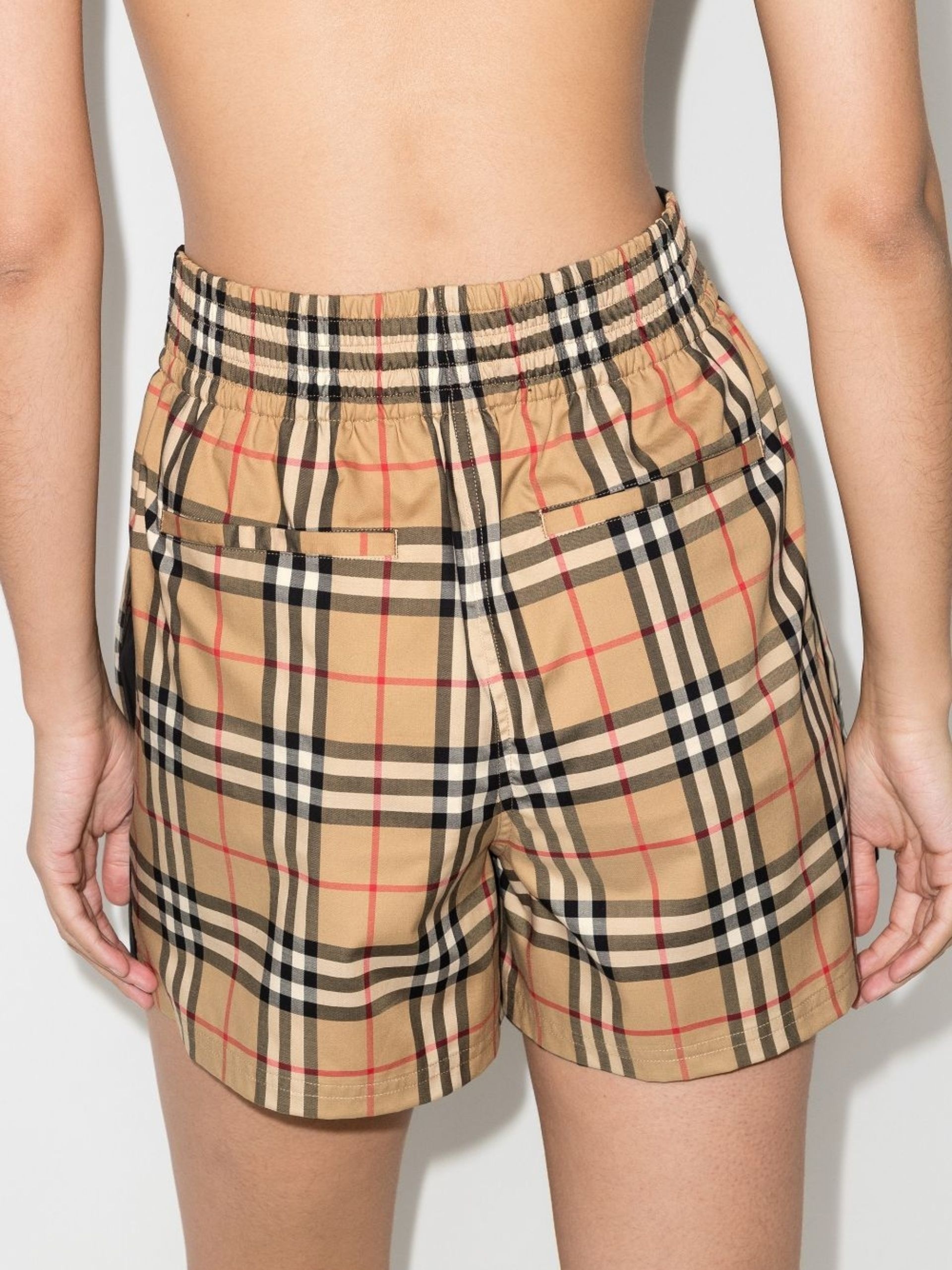 brown Vintage check shorts - 3