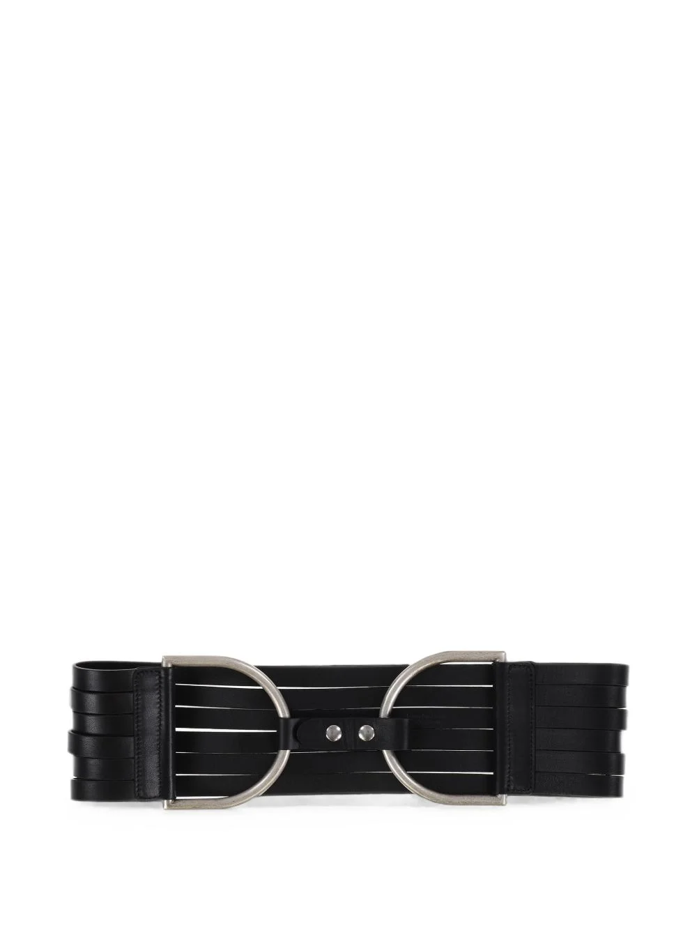 fringe-detail leather belt - 1