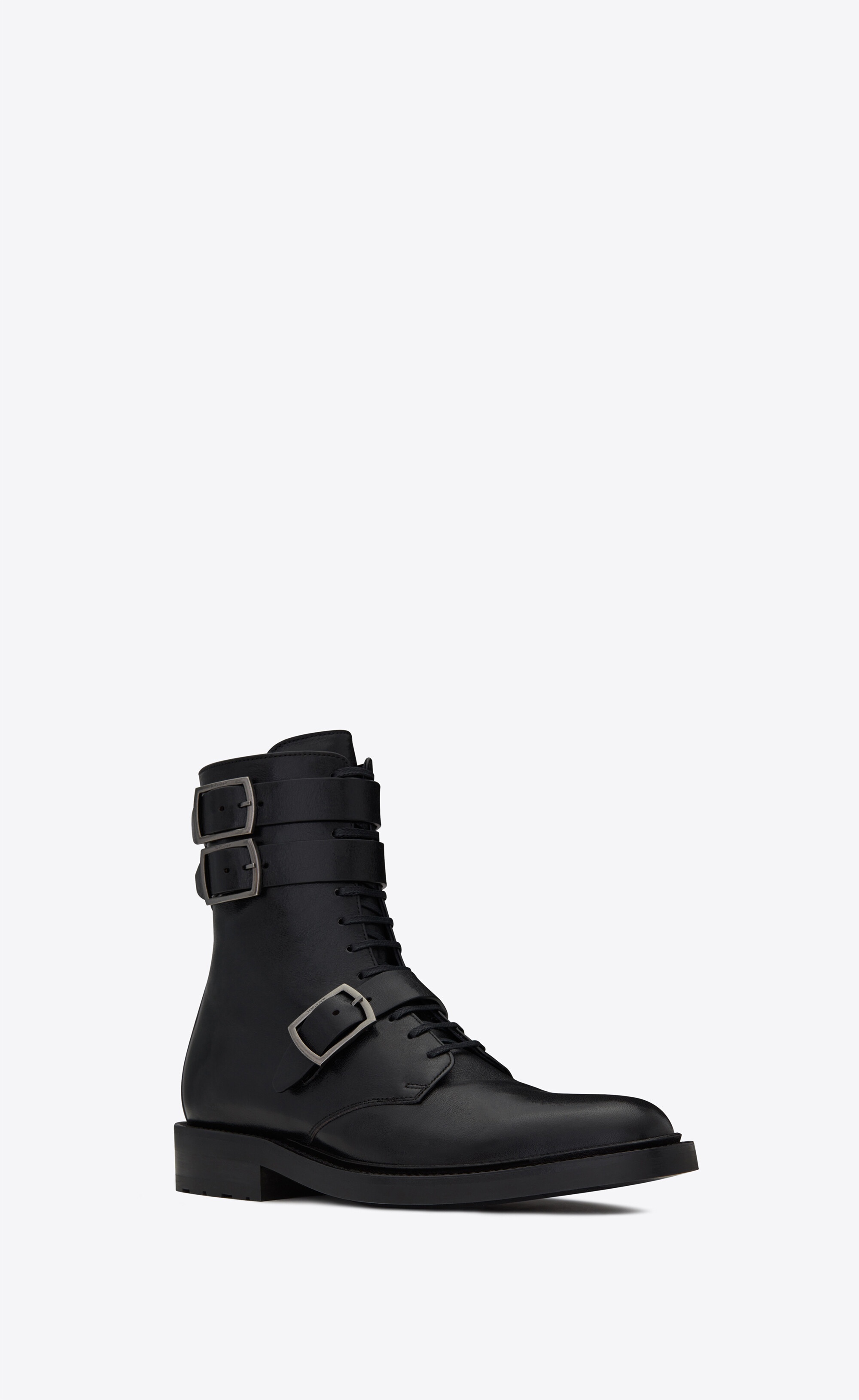army booties in kangaroo-embossed leather - 8