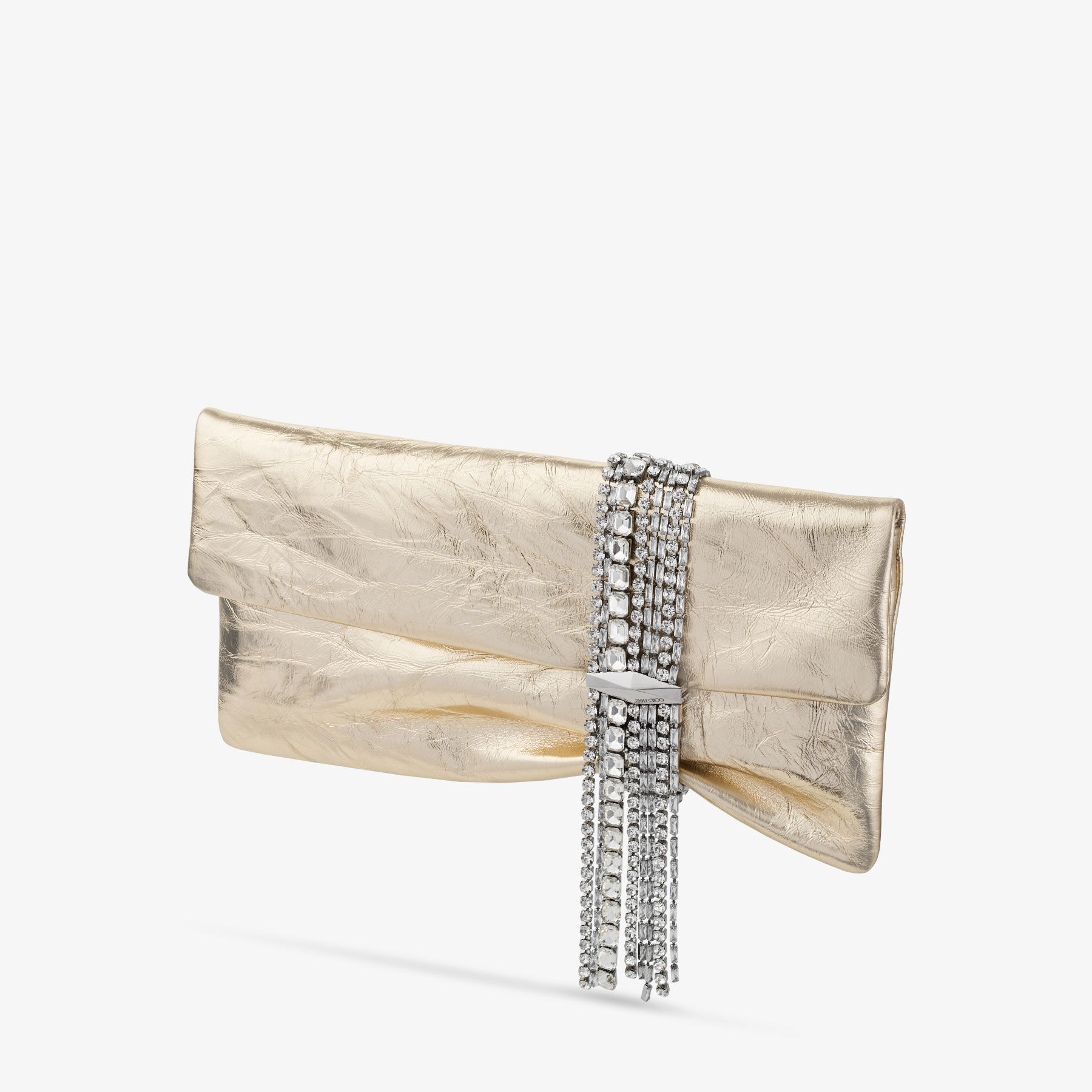 Zandra
Platinum Vintage Metallic Leather Clutch Bag - 3