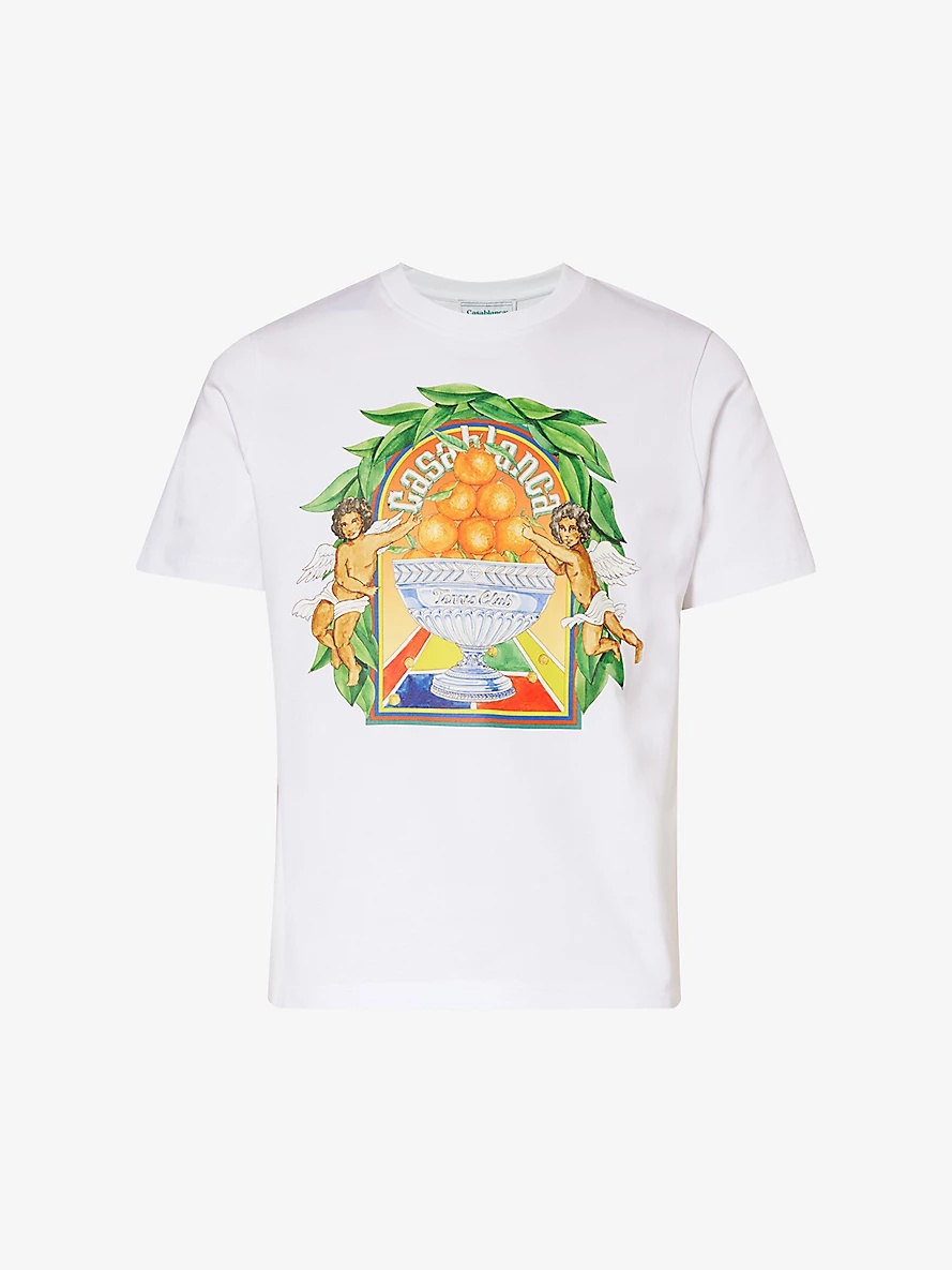 Triomphe D'Orange graphic-print organic-cotton T-shirt - 1