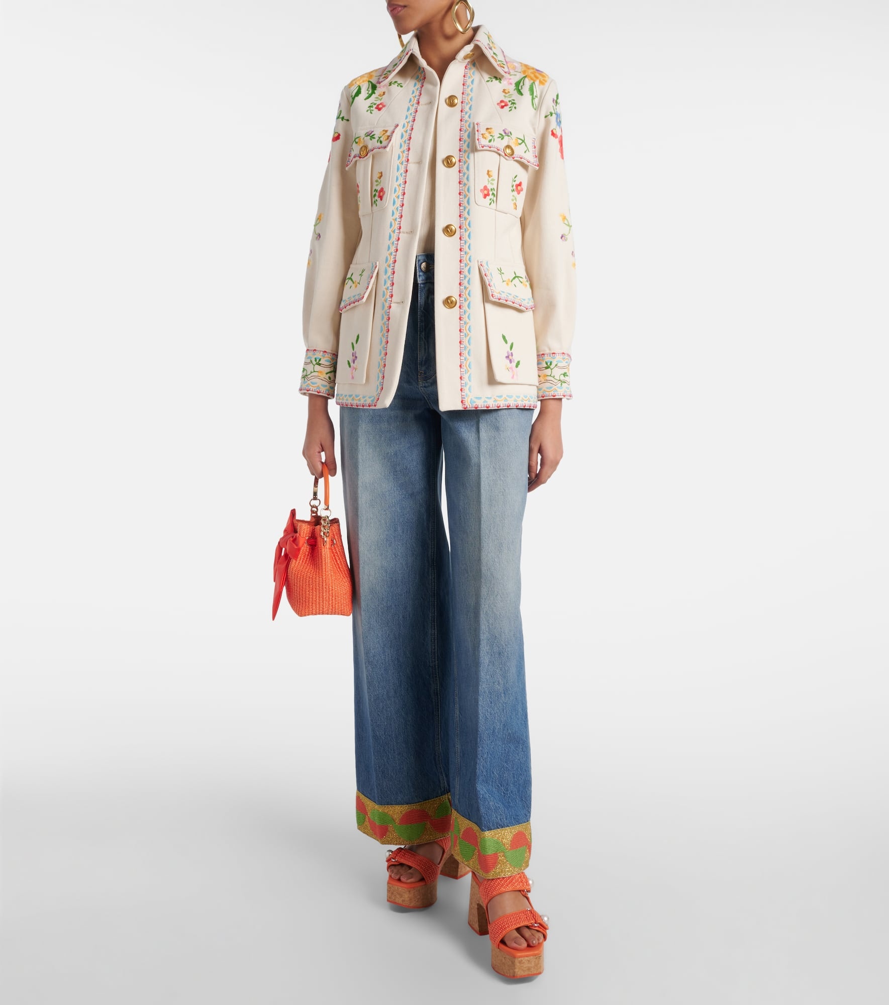 Bon Bon bow-detail raffia bucket bag - 5