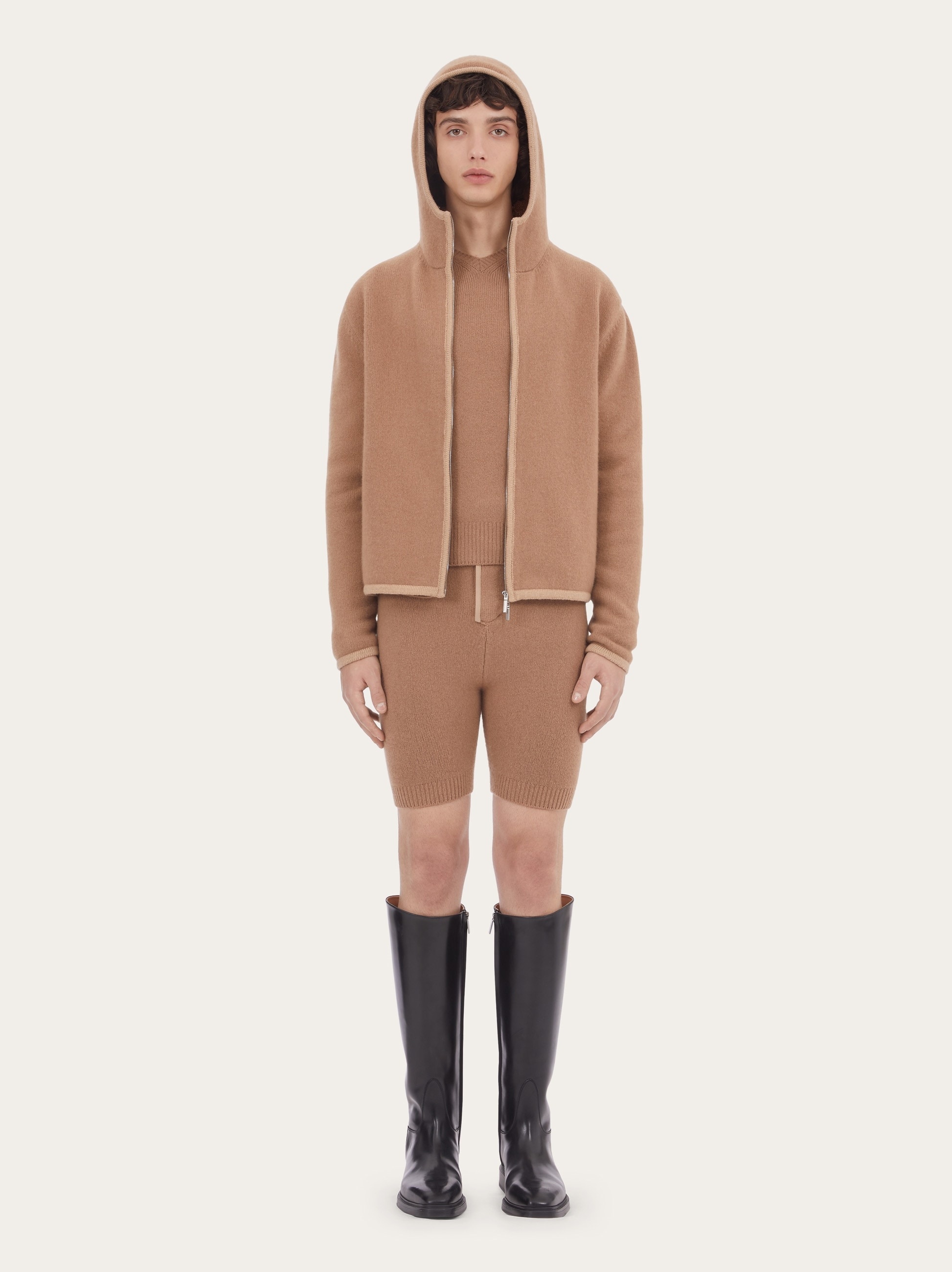 Knitted zip blouson - 5