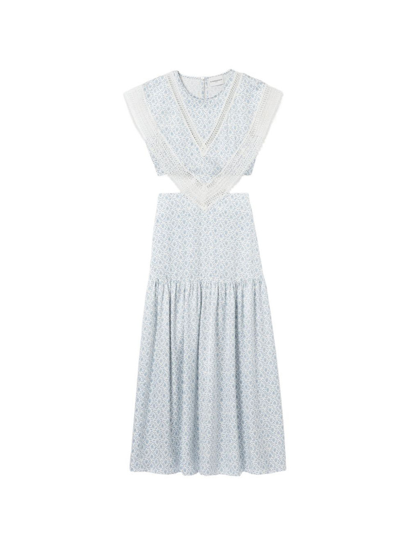 lace-trim cutout dress 1