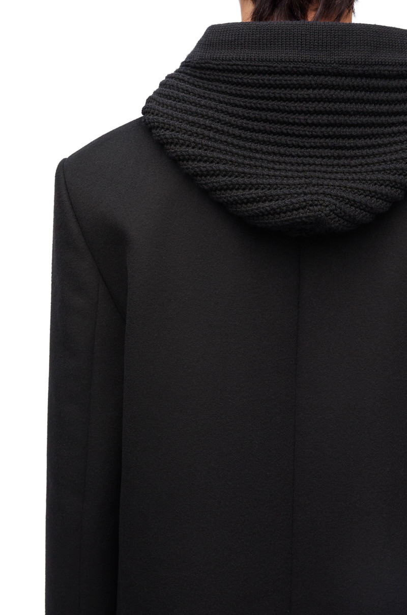 Hooded coat in wool and cashmere 5
