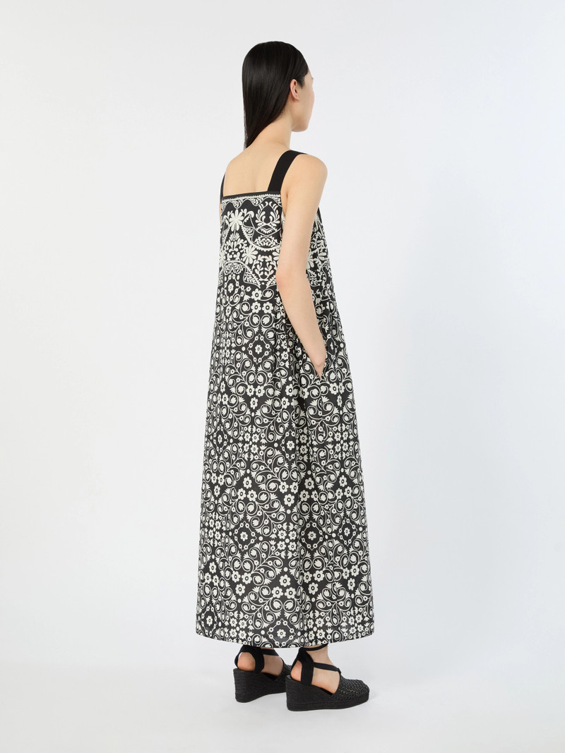WKIMOLI Printed cotton voile dress - BLACK 4