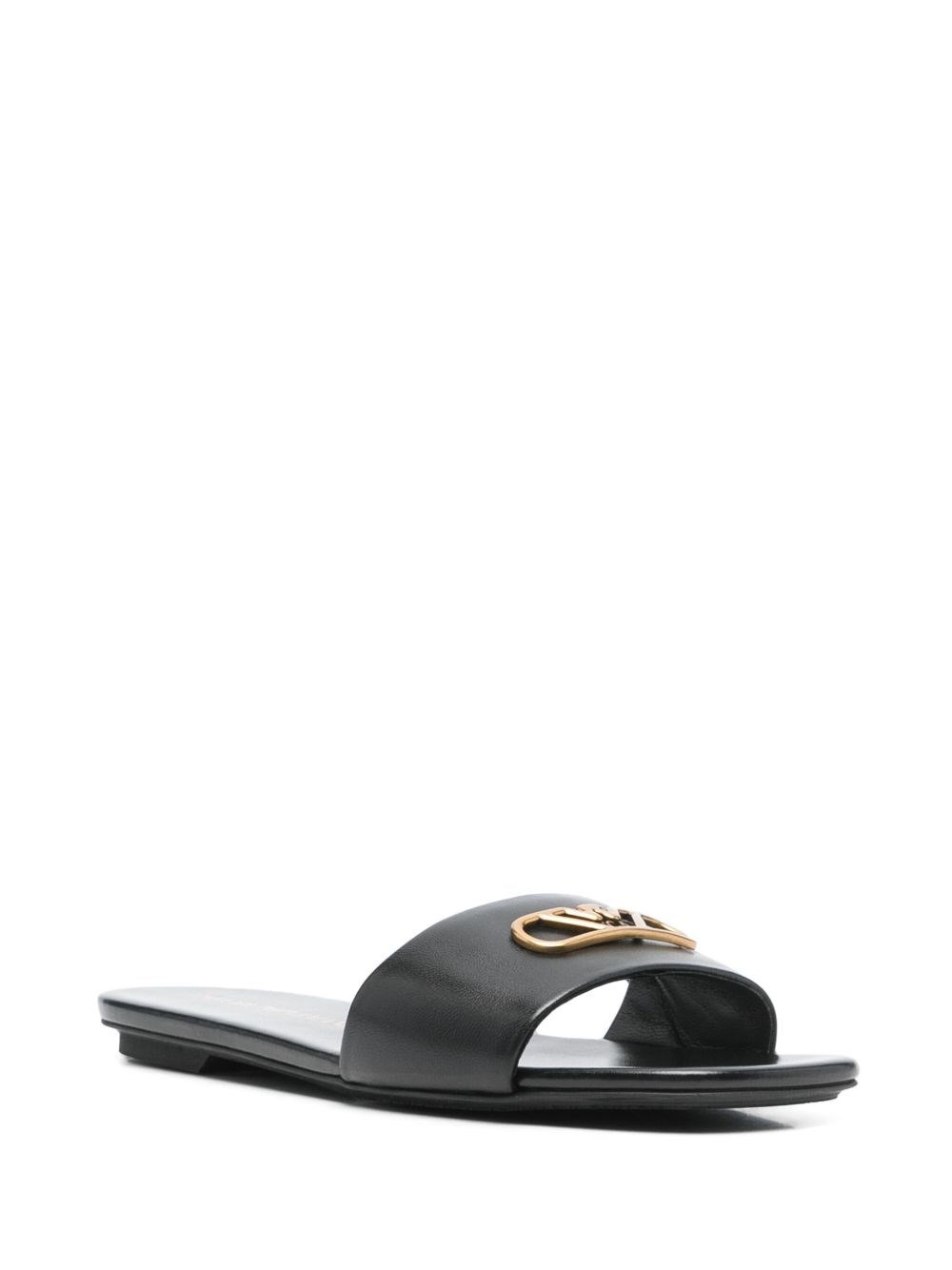 Leather flat sandals - 4