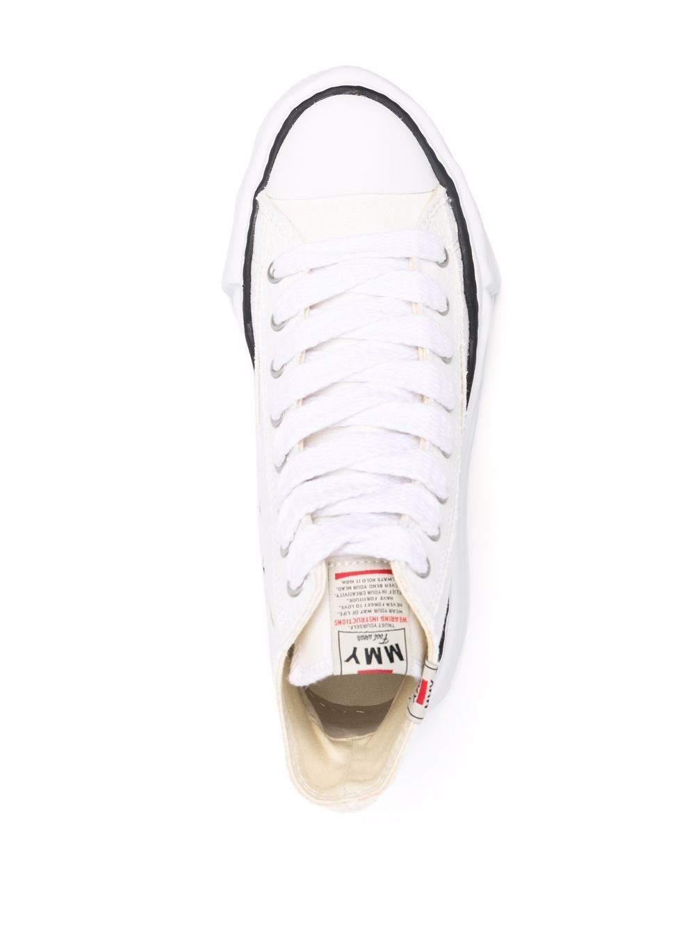 high-top lace-up sneakers - 4