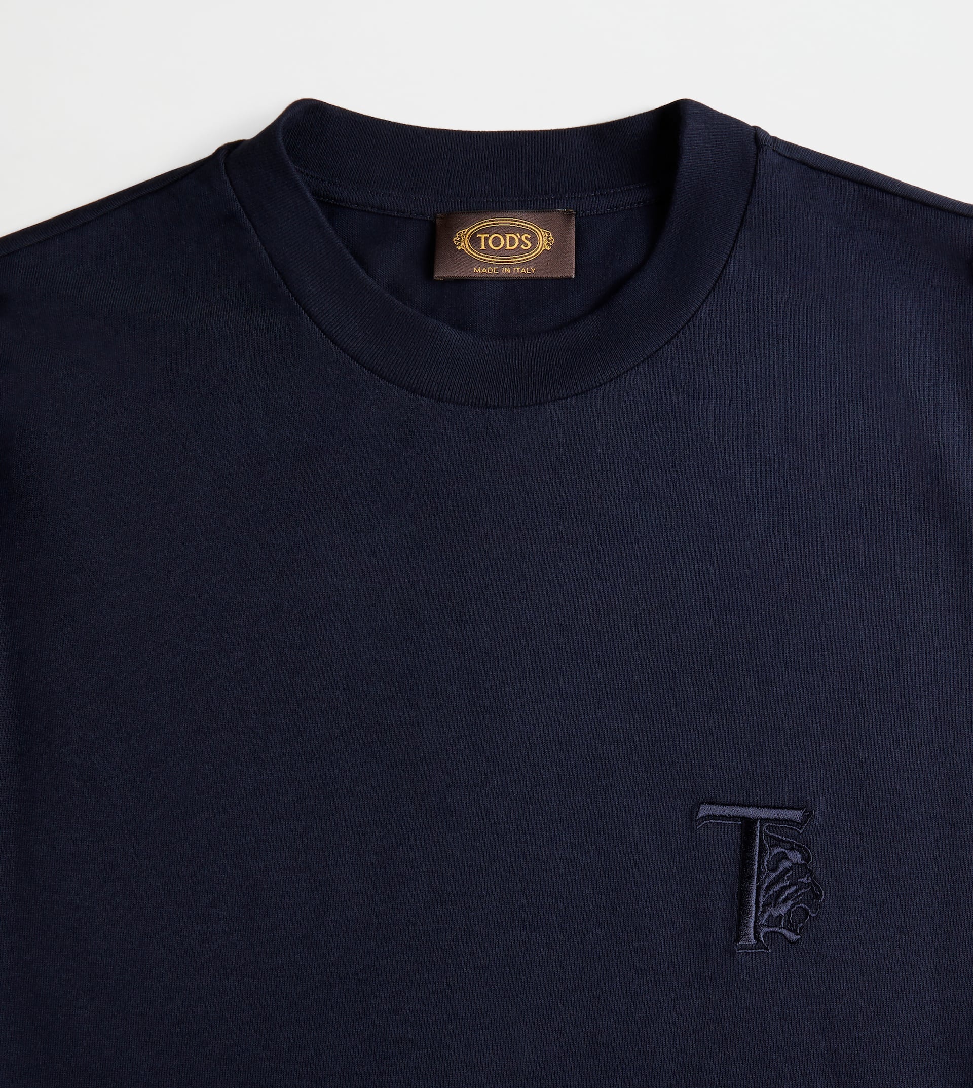 ROUND NECK T-SHIRT - BLUE - 3