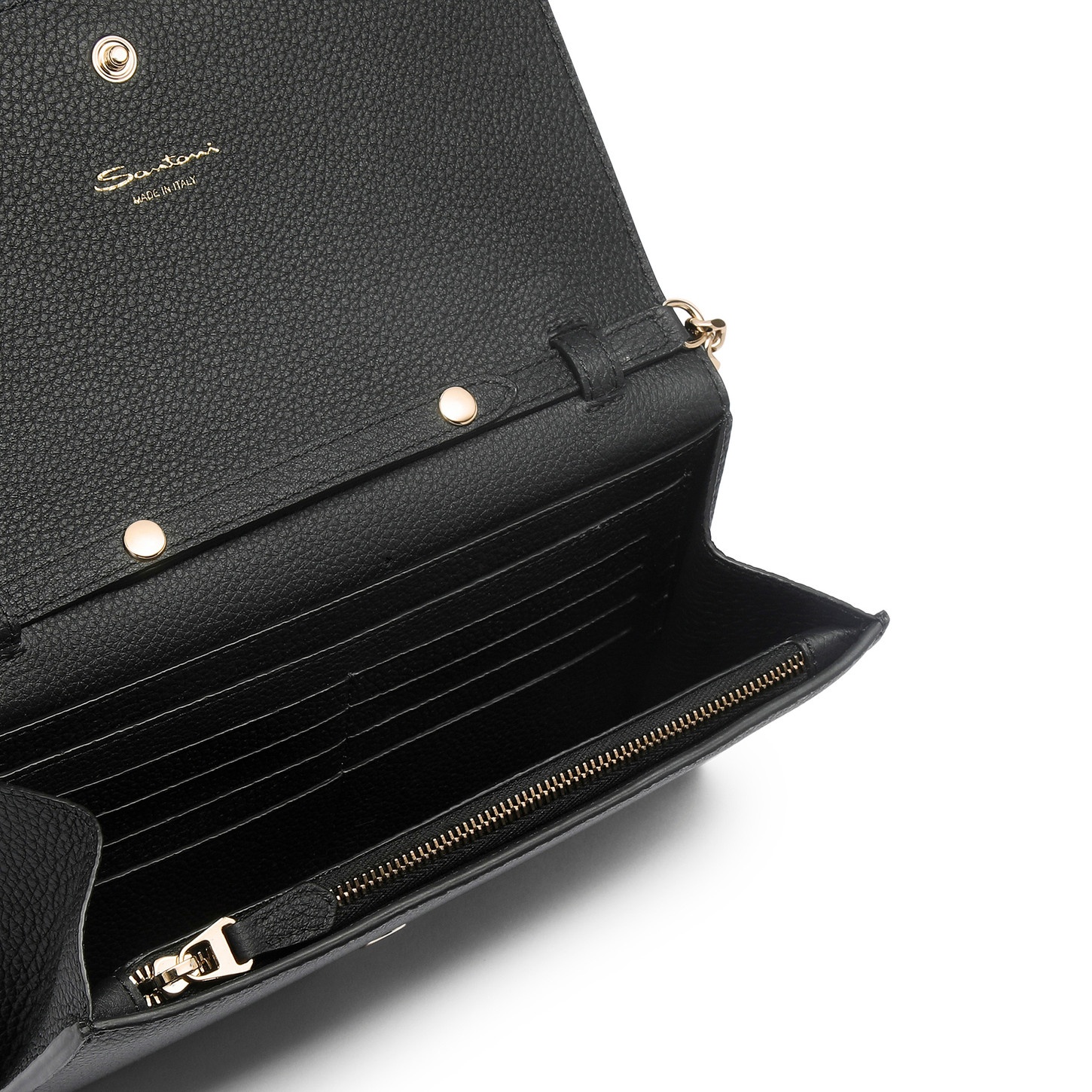 Black leather crossbody bag - 4