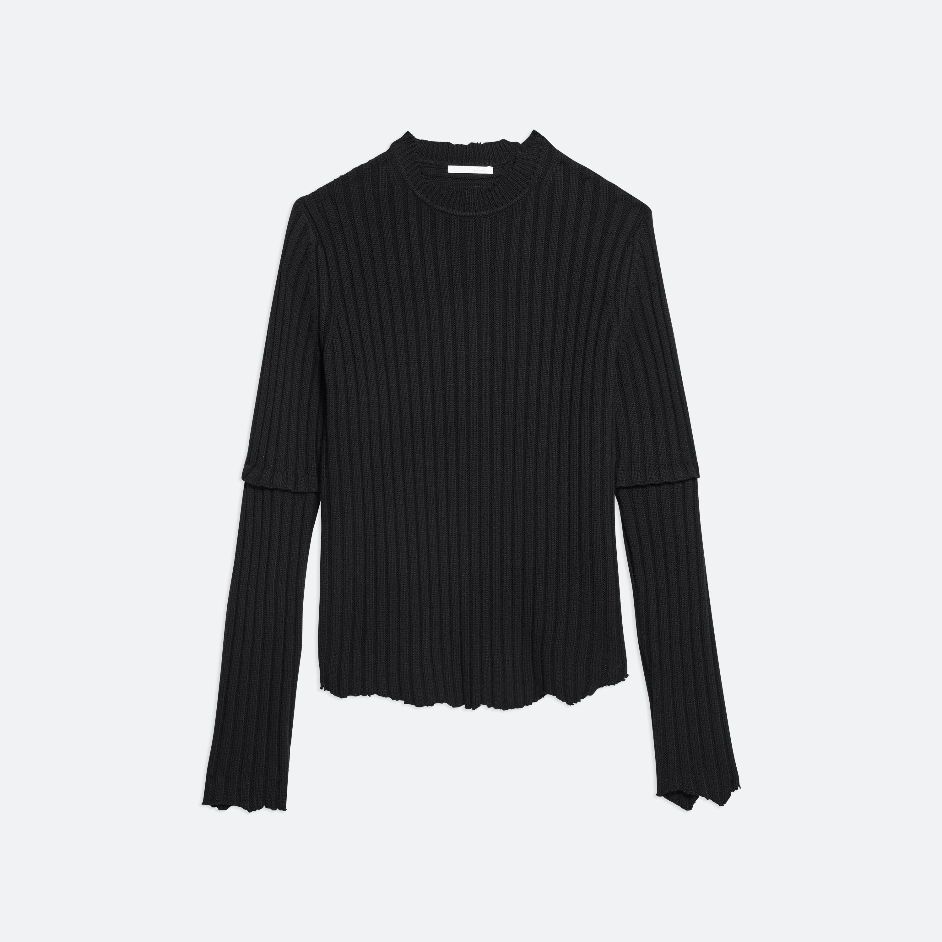 DISTRESSED RIBBED SWEATER - 1