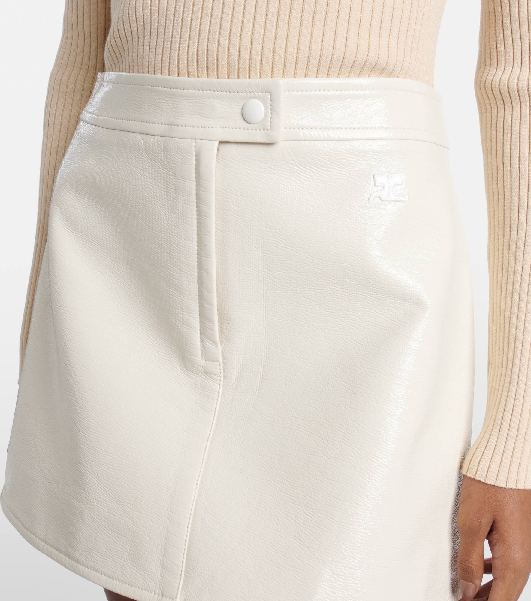 Reedition faux leather miniskirt - 4
