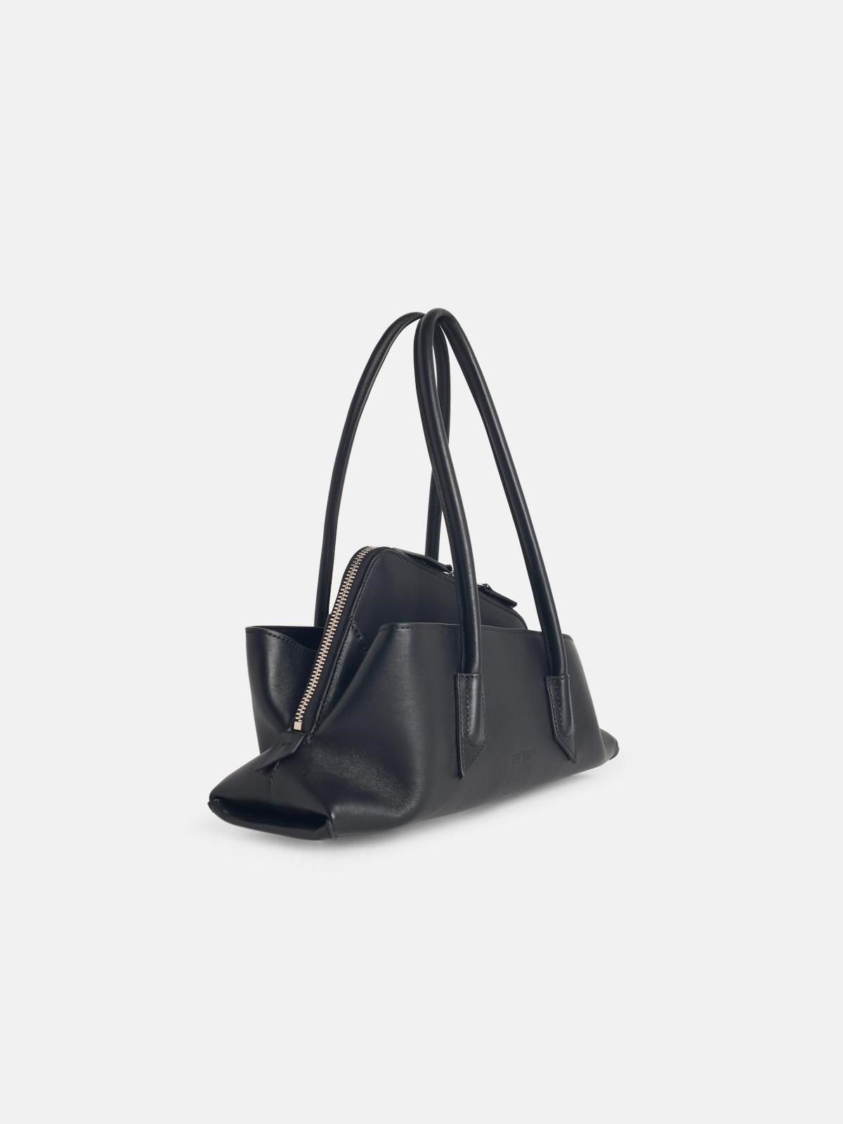 'LA PASSEGGIATA' SMALL BLACK LEATHER BAG - 2