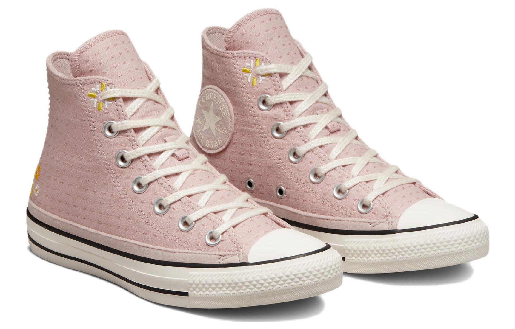 (WMNS) Converse Chuck Taylor All Star High 'Autumn Embroidery Stone Mauve' A05065C - 3