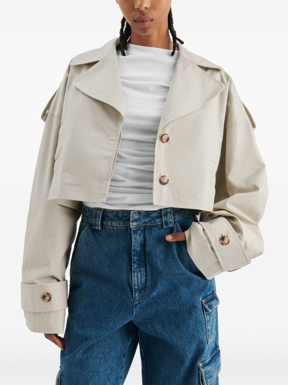 Gaia cropped trench coat - 3