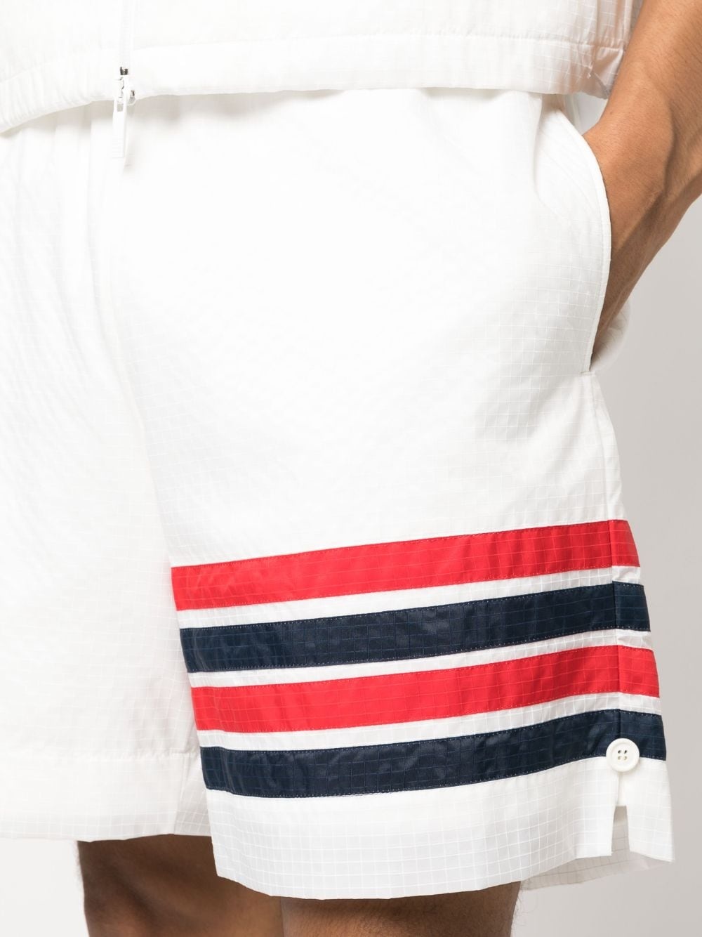 4-Bar stripe ripstop shorts - 5