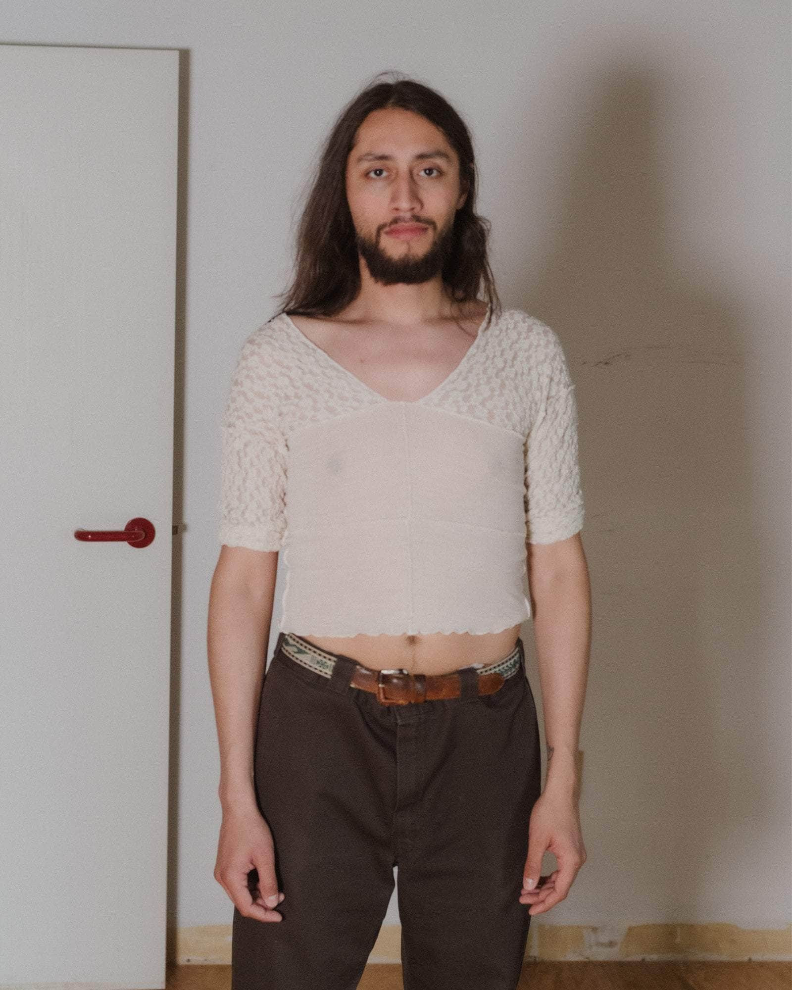 Nehru Long Sleeve Tee - Lace & Wool - 5