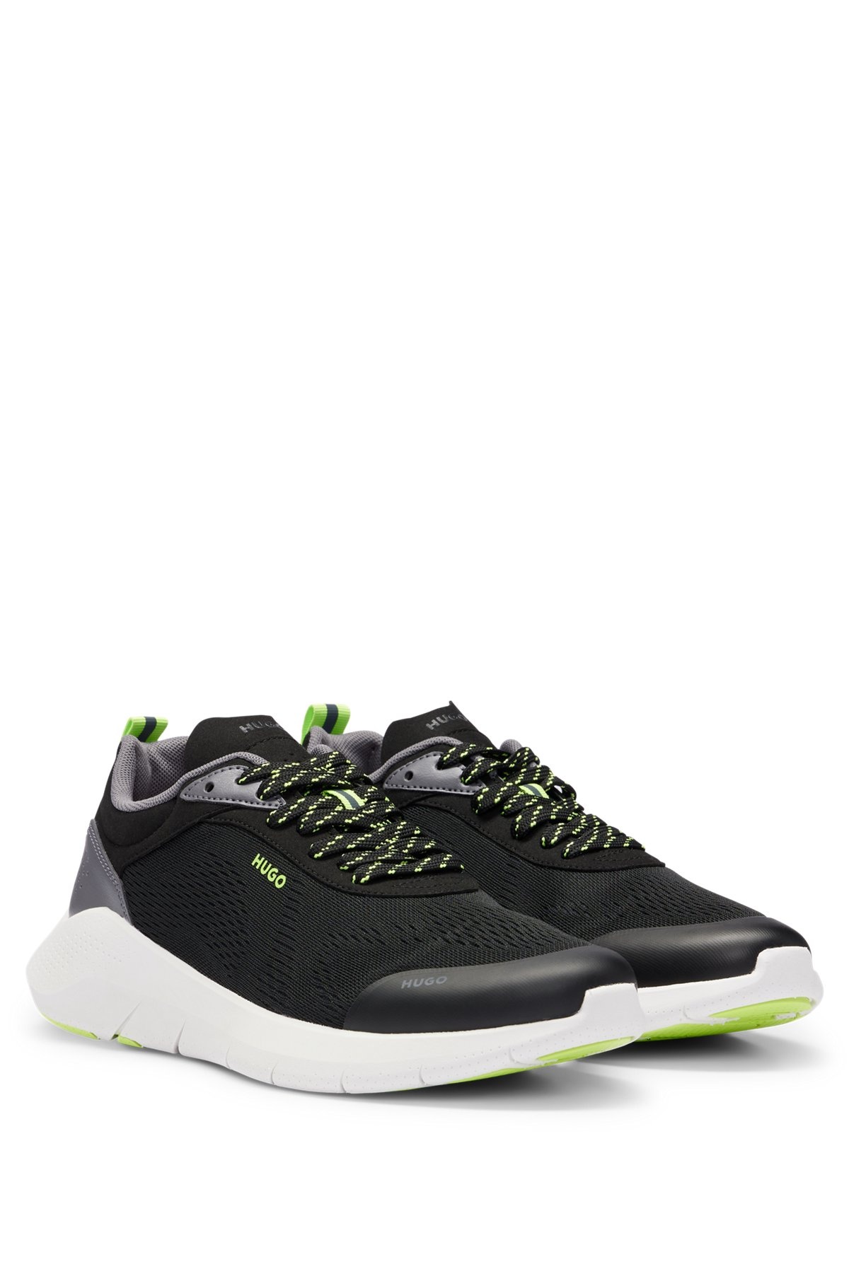 MIXED-MATERIAL TRAINERS WITH MESH DETAILS - 2