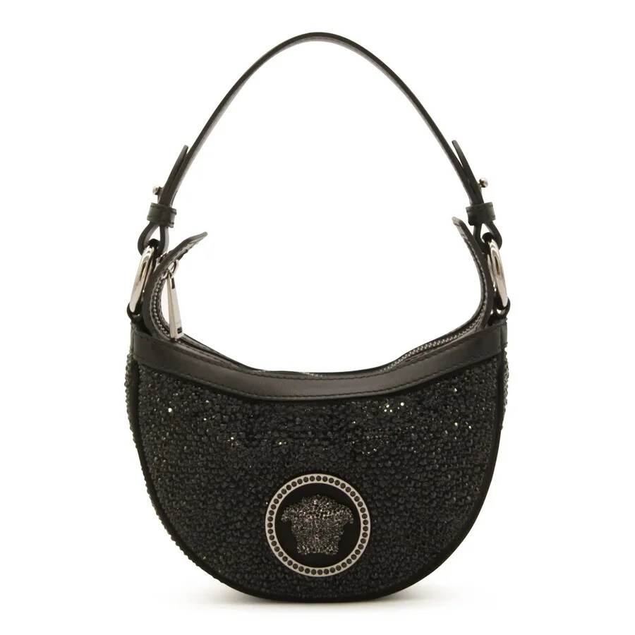 Versace Crystal Repeat Mini Hobo Bag - 1