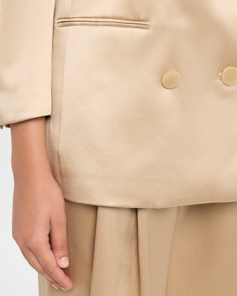 Satin Double-Breasted Blazer Jacket 5