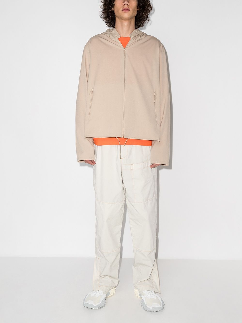 logo-print zip-up lightweight jacket - 5