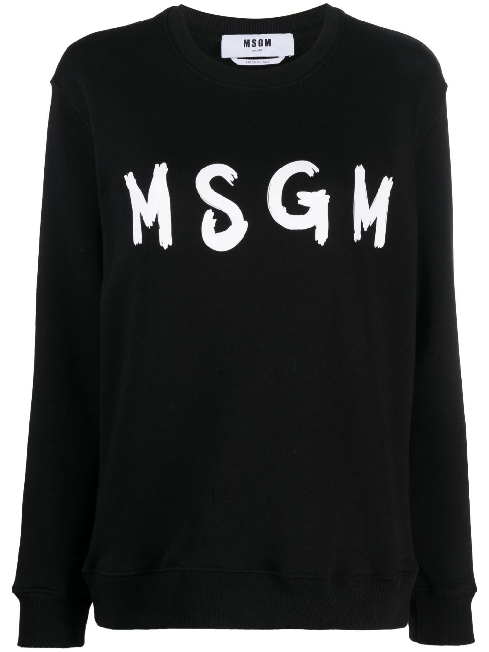 logo-print cotton sweatshirt - 1