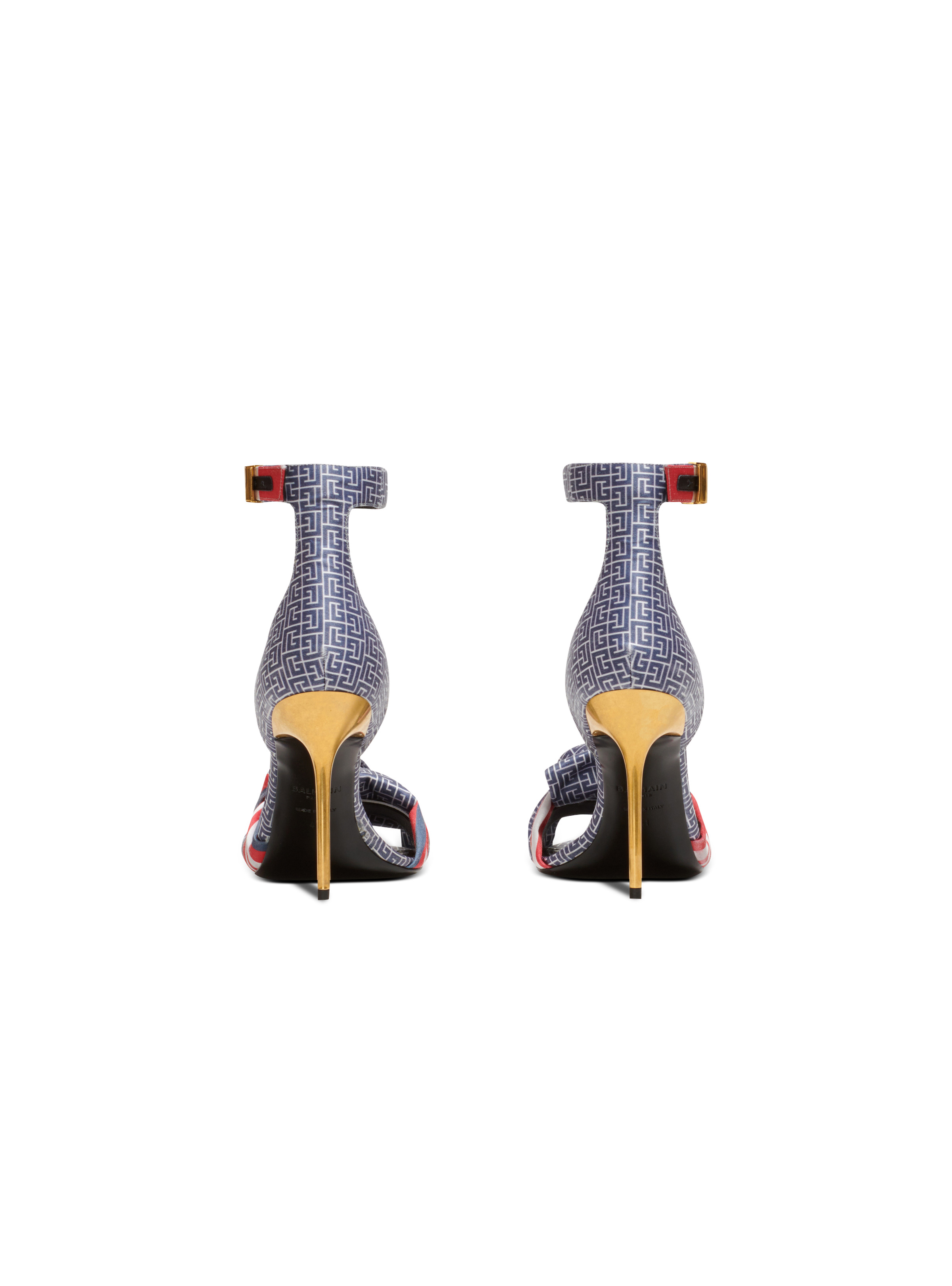 Uma monogrammed scarf sandals - 4