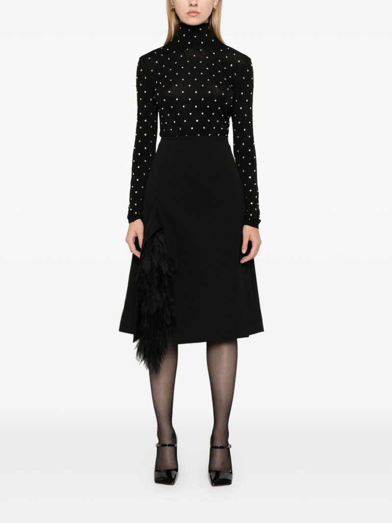 Stella McCartney appliquÃ©-detailed midi skirt outlook