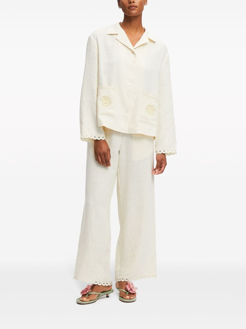 SLEEPER Sofia wide-leg linen trousers outlook