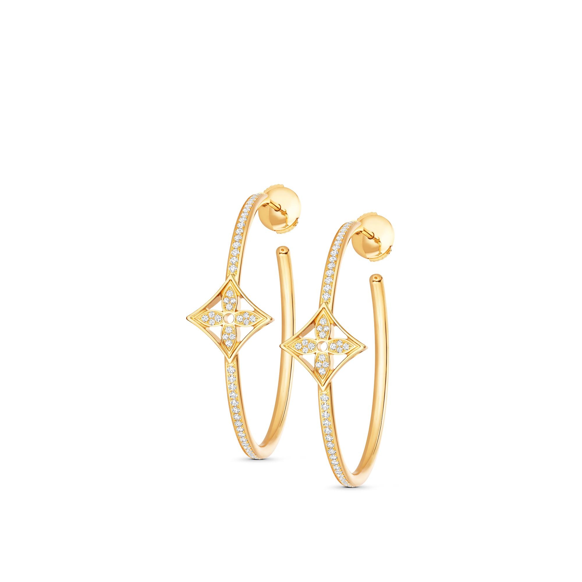 Idylle Blossom Hoops, Yellow Gold And Diamonds - 3