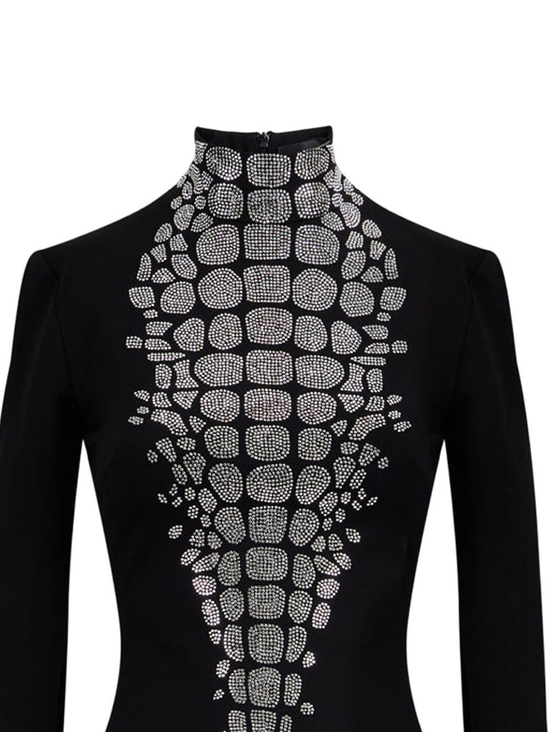 croc-effect mini dress 4