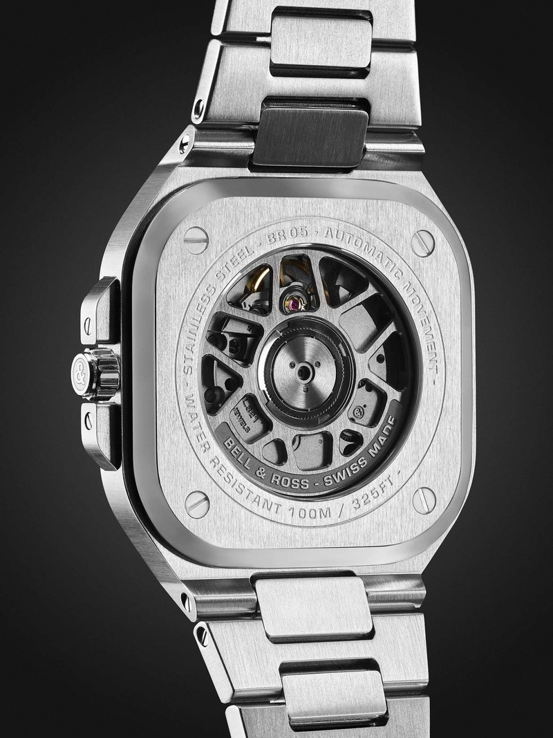 GMT Automatic 41mm Stainless Steel Watch, Ref. No. BR05G-BL-ST/SST 5