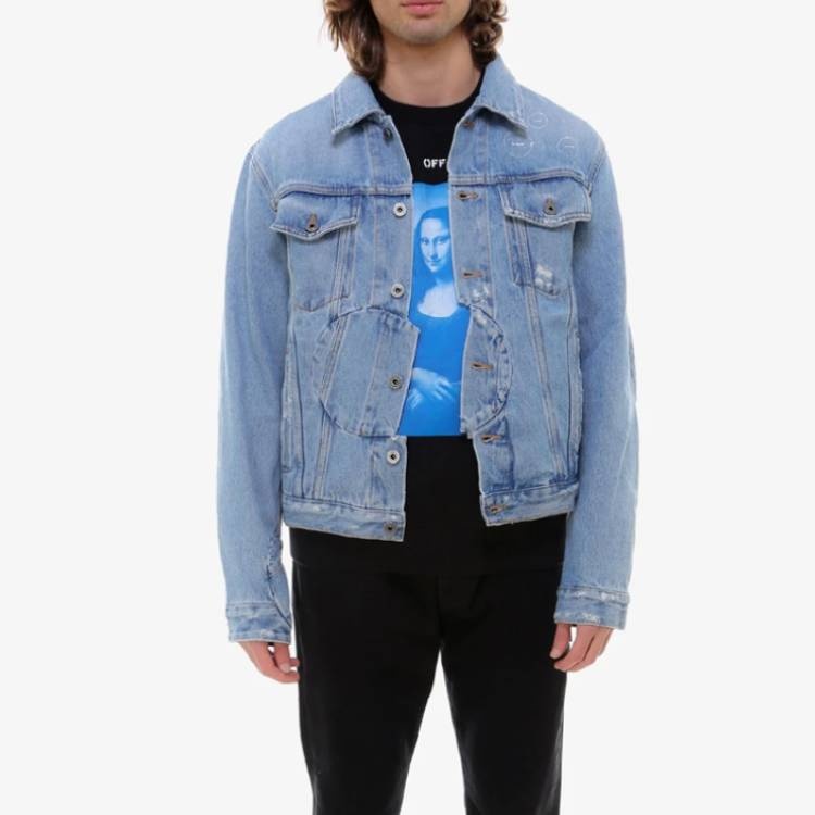 Off-White Arrow Twist Denim Jacket 'Cobalt Blue/White' OMYE067R21DEN0024701 - 5